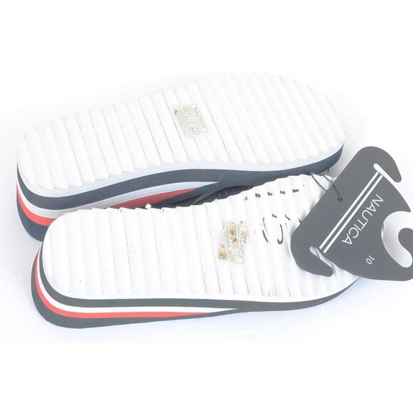 Nautica Women's 10 Red White Blue Thong Wedge Slip-on Sandal Beach Patriotic NEW - Picture 6 of 6